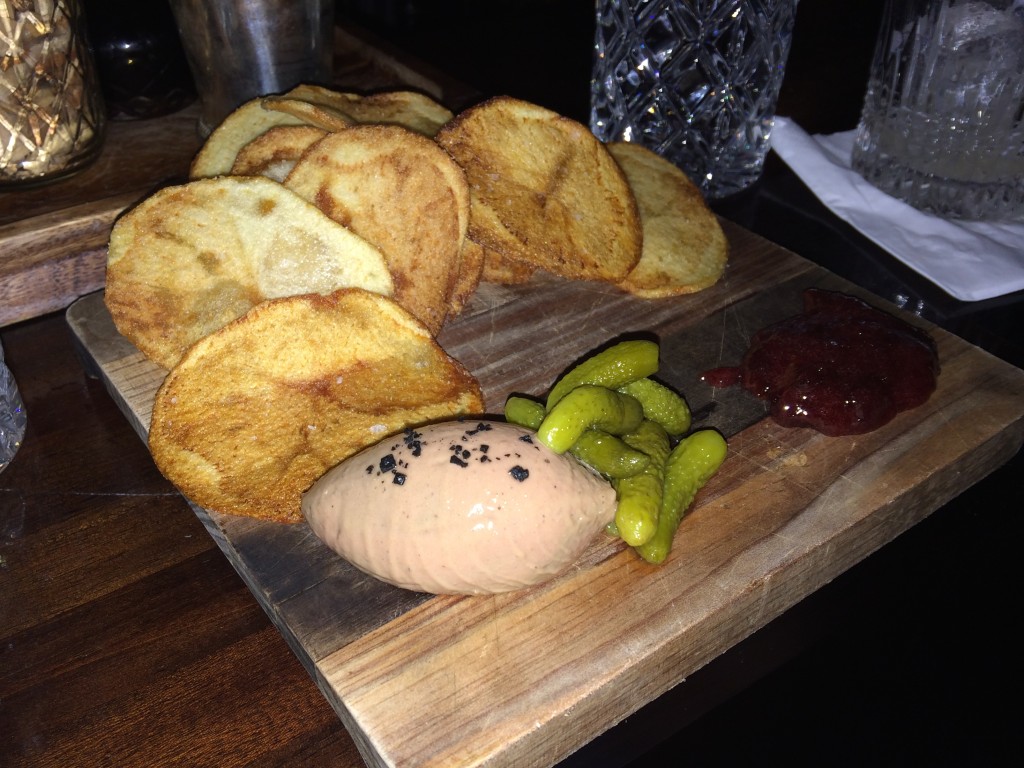 Pâté with cherry preserve - bar food at Eau de Vie.